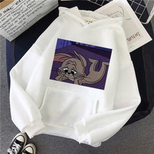 Load image into Gallery viewer, Hoodies for Girls Cat Mouse White&pink Hooded Tops Women's Sweatshirt