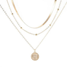 Load image into Gallery viewer, Layered necklace Silver necklace Lotus pendant necklace