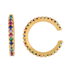 Load image into Gallery viewer, Rainbow Earrings Cubic Ear Cuff