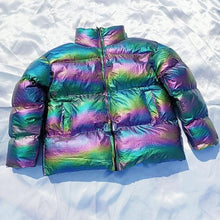 Load image into Gallery viewer, Glossy Winter Jacket Warm Down Parkas Jacket