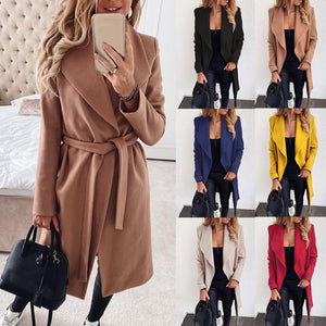 Long cardigan trench coat Women Loose