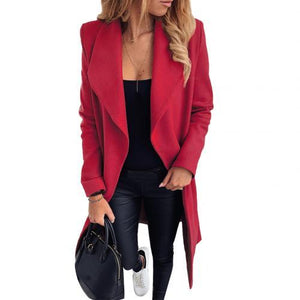 Long cardigan trench coat Women Loose