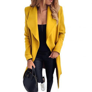 Long cardigan trench coat Women Loose