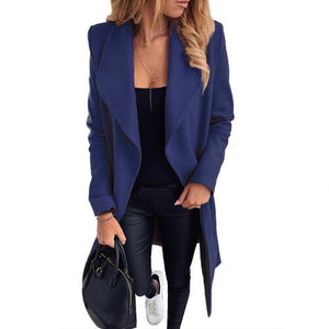 Long cardigan trench coat Women Loose