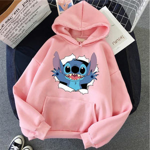 Hoodie Pullovers  Long Sleeves Pink Pullovers Lovely Kawaii