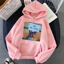 Load image into Gallery viewer, Hoodies for Girls Cat Mouse White&amp;pink Hooded Tops Women&#39;s Sweatshirt
