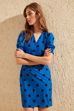 Load image into Gallery viewer, Double Breasted Collar Polka Dot Dress
