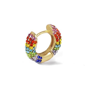 Rainbow Earrings Cubic Ear Cuff