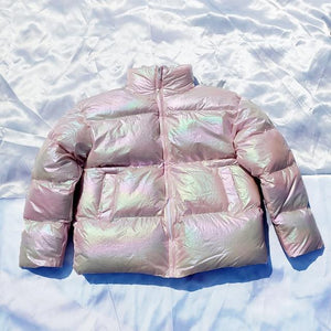 Glossy Winter Jacket Warm Down Parkas Jacket