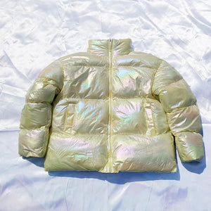 Glossy Winter Jacket Warm Down Parkas Jacket